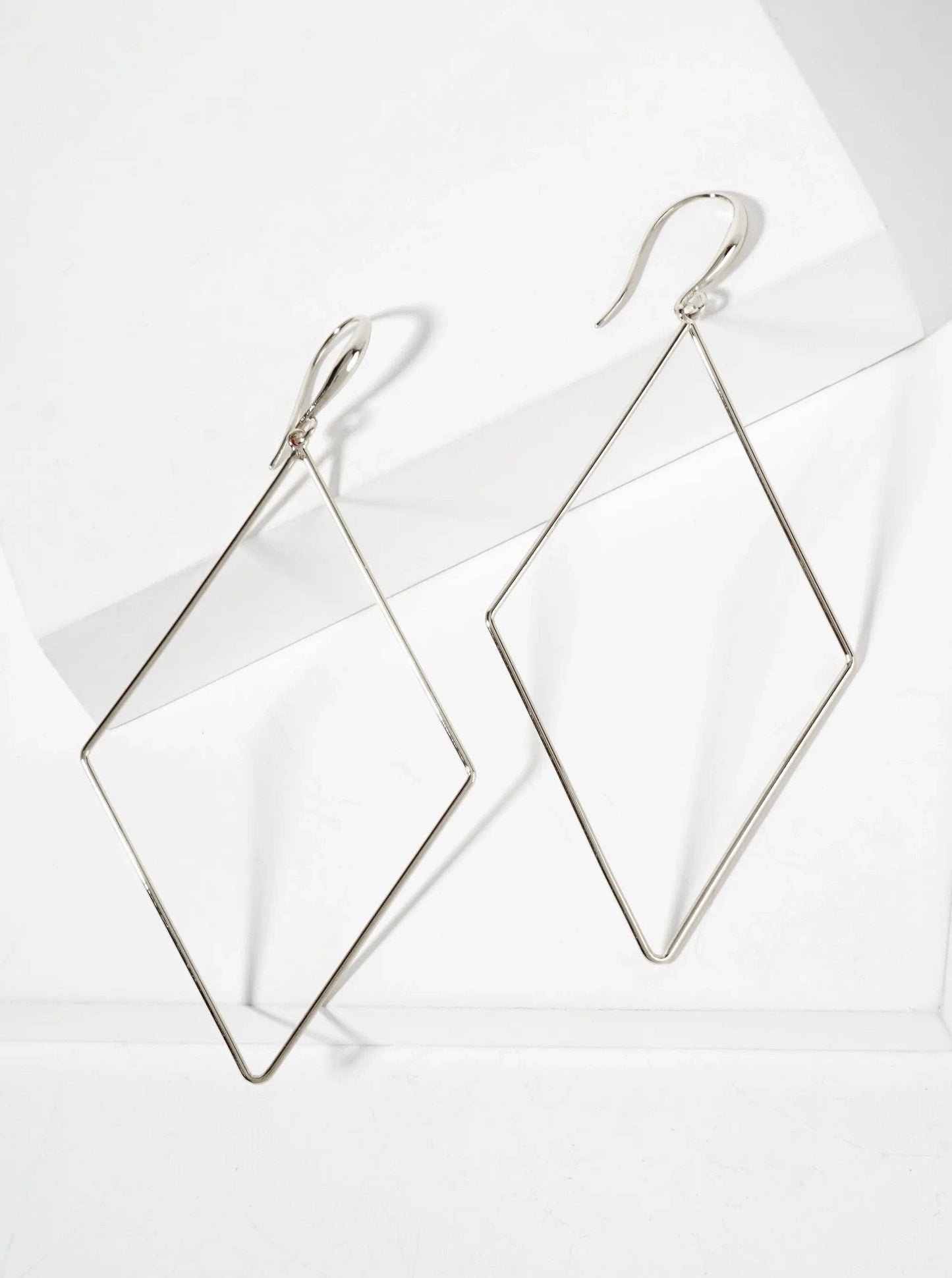 Polished Brass Fish-Hook Earrings