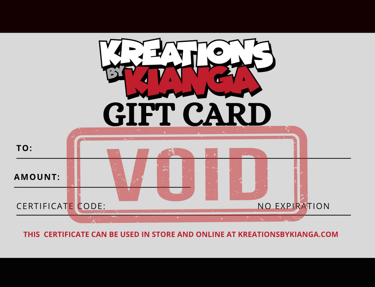 KREATIONS BY KIANGA GIFT CARD