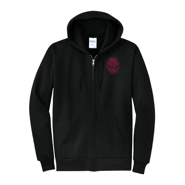 Parole Ladies Wear Pink Zip Hoodie