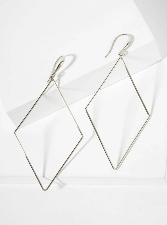 Silver geometric earrings 