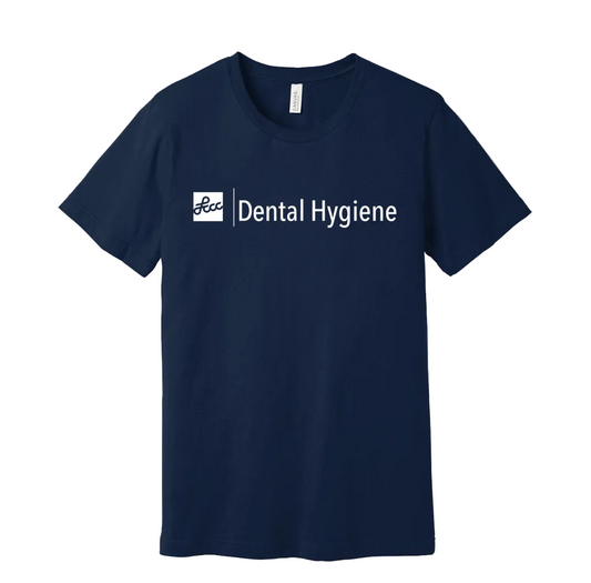 Navy t-shirt with 'Dental Hygiene' text in white