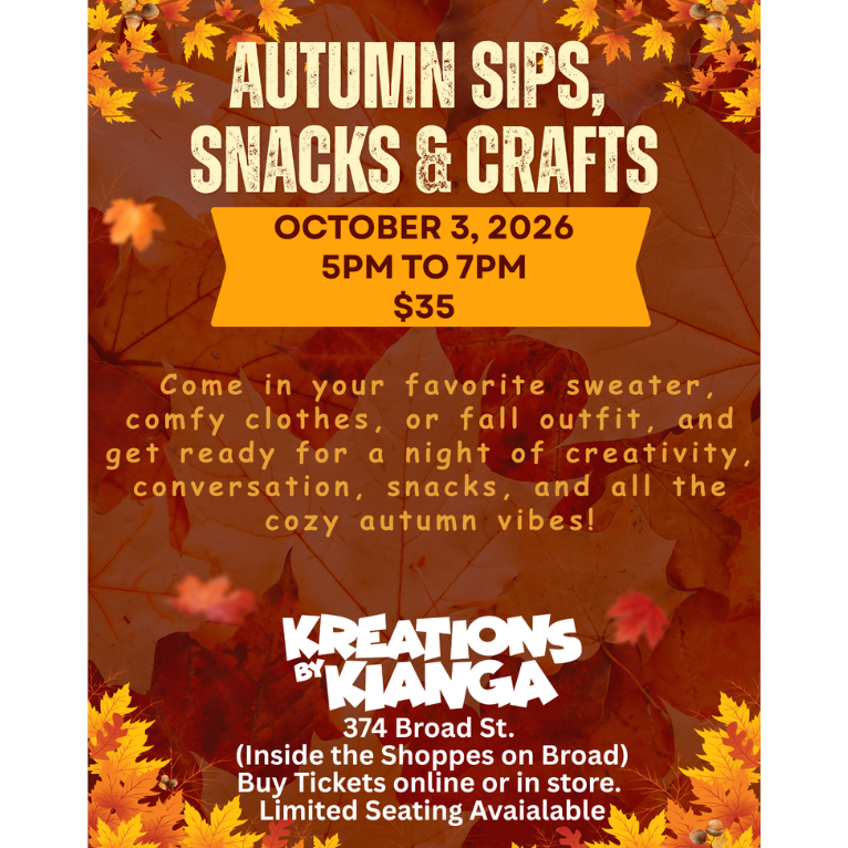 Autumn Sips,  Snacks & Crafts
